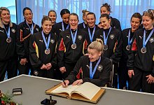 Empfang des deutschen Teams im Dortmunder Rathaus - Christoph Reichwein/dpa