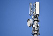 Ein Sendemast f&uuml;r Mobilfunk in Brandenburg. Bis Ende 2022 m&uuml;ssen die Firmen bei einer Abdeckung von mindestens 98 Prozent sein, so sehen es beh&ouml;rdliche Versorgungsauflagen der Frequenzauktion 2019 vor. - Patrick Pleul/dpa-Zentralbild/dpa