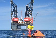 Greenpeace-Aktion auf der Nordsee - Lars Penning/dpa