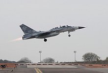 Chinas Milit&auml;r &uuml;bt vor Taiwan - Chiang Ying-ying/AP/dpa