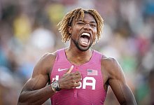 Wird beim Istaf in Berlin laufen: 200-Meter-Weltmeister Noah Lyles. - Michael Kappeler/dpa