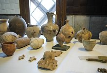 Historische Artefakte im Museum von Idlib - Moawia Atrash/dpa