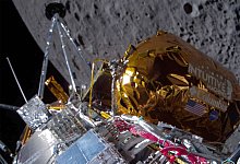 Odysseus-Mondlandefähre - -/Intuitive Machines via AP/dpa