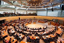 Blick in des Plenarsaal des Landtags. - Thomas Banneyer/dpa/Archivbild