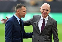 Bernd Neuendorf und Andrij Schewtschenko - Federico Gambarini/dpa