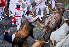Stierlauf in Pamplona - Miguel Oses/AP/dpa