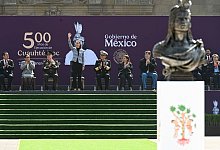 Staatsbegr&auml;bnis f&uuml;r Azteken-Herrscher Cuauht&eacute;moc - -/Presidencia De M&eacute;xico/dpa