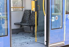 Brandanschlag in Stra&szlig;enbahn in Gera - Bodo Schackow/dpa