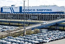 Autoexport &uuml;ber das BLG Autoterminal Bremerhaven - Sina Schuldt/dpa
