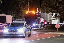 Leerer Castor-Behälter auf Probefahrt - David Young/dpa