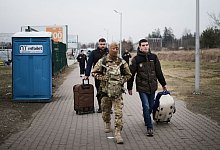 Der ukrainische Pr&auml;sident Wolodymyr Selenskyj hatte eine Zahl von 16.000 ausl&auml;ndischen K&auml;mpfern als Ziel ausgegeben - diese Marke soll bereits &uuml;berschritten sein. - Markus Schreiber/AP/dpa