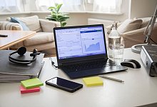 Arbeitsplatz im Homeoffice - Christin Klose/dpa-tmn