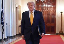 US-Präsident Trump über Eindämmung des tödlichen Fentanylhandels - Evan Vucci/AP/dpa