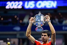 Carlos Alcaraz setzte sich im Finale der US Open durch. - Matt Rourke/AP/dpa