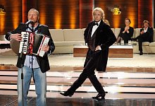 Raab und Gottschalk einst bei &laquo;Wetten, dass..?&raquo; - picture alliance / dpa