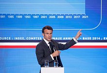 Frankreichs Pr&auml;sident Macron - Yoan Valat/EPA/AP/dpa