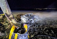 Auto fährt in NRW gegen Baum - Drei Tote - ---/Freiwillige Feuerwehr Bedburg-Hau/dpa