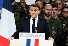 Macrons Ansprache vor franz&ouml;sischer Armee - Bob Edme/Pool AP/dpa