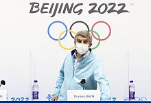 IOC-Pr&auml;sident Thomas Bach bei der Pressekonferenz in Peking. - Salvatore Di Nolfi/KEYSTONE/dpa
