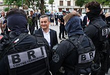 2.000 Polizisten sch&uuml;tzen die Olympia-Abschlussfeier - Aurelien Morissard/AP/dpa