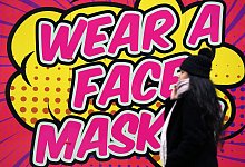 &laquo;Wear a fask mask&raquo; - Foto: Zac Goodwin/PA Wire/dpa