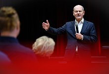 SPD-Wahlkampf - Kanzler Scholz in Ludwigsfelde - Bernd von Jutrczenka/dpa