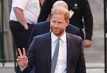 Prinz Harry bei Gericht in London - Jonathan Brady/PA Wire/dpa