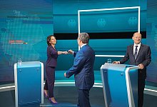 Wahl-Triell - Foto: Michael Kappeler/dpa Pool/dpa