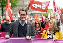 1. Mai - Gewerkschaftskundgebung - Bernd Thissen/dpa