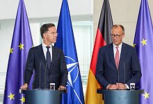Nato-Generalsekretär Rutte zu Gast bei Bundeskanzler Merz - Soeren Stache/dpa