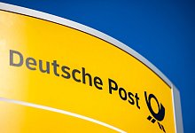 Logo der Deutschen Post - Thomas Banneyer/dpa