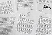 Trumps Brief - Foto: Jon Elswick/AP/dpa