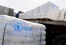 Hilfsgüter der UN für Bevölkerung im Gazastreifen - Christoph Soeder/dpa