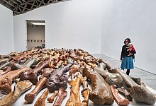 Kunstausstellung f&uuml;r Hunde in&nbsp;New York - Foto: Jason Falchook/dogumenta/dpa