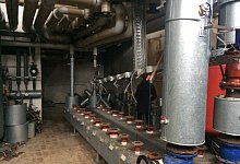 Der Technikraum des verlassenen Klinikums in Dissen. - Carolin Brokmann