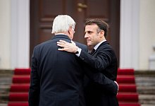 Steinmeier und Macron - Christoph Soeder/dpa
