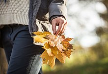 Eine Frau macht einen Herbstspaziergang - Christin Klose/dpa-tmn