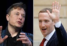 Elon Musk und Mark Zuckerberg - Susan Walsh/Francois Mori/AP/dpa/Archiv