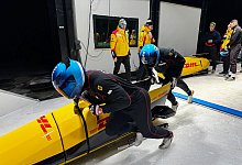 Deutsches Bob-Team testet Olympia-Strecke in Cortina d'Ampezzo - Jasmin Isken/BSD/dpa