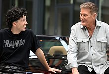 Mundt und Hasselhoff - Federico Gambarini/dpa