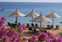 Sonnenschirme am Strand - Foto: Andrea Warnecke/dpa-tmn
