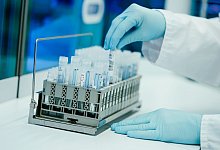 Ein Mitarbeiter bereitet in einem Heidelberger Coronatest-Labor PCR-Testr&ouml;hrchen vor. - Uwe Anspach/dpa