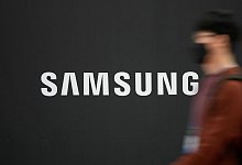 Logo des Elektronikriesen Samsung in Seoul. - Lee Jin-Man/AP/dpa