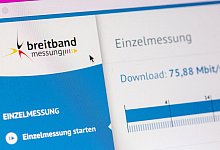 Das Ergebnis einer Downloadmessung auf der Desktop-App &laquo;Breitbandmessung.de&raquo; der Bundesnetzagentur. - Fernando Gutierrez-Juarez/dpa-Zentralbild/dpa