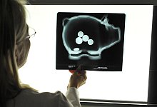 Sparschwein im R&ouml;ntgenbild - Peter Kneffel/dpa/dpa-tmn