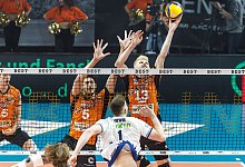 Die BR Volleys im Abwehrmodus - Andreas Gora/dpa