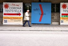 Eine Corona-Teststelle in M&uuml;nchen. - Sven Hoppe/dpa