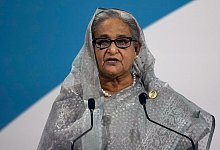 Bangladeschs Ex-Ministerpräsidentin Sheikh Hasina - Christophe Ena/AP/dpa