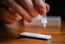 Schnelltest - Foto: Zacharie Scheurer/dpa