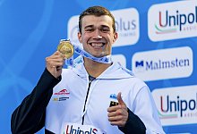 Ole Braunschweig freut sich über seinen dritten Platz. - Jokleindl/dpa